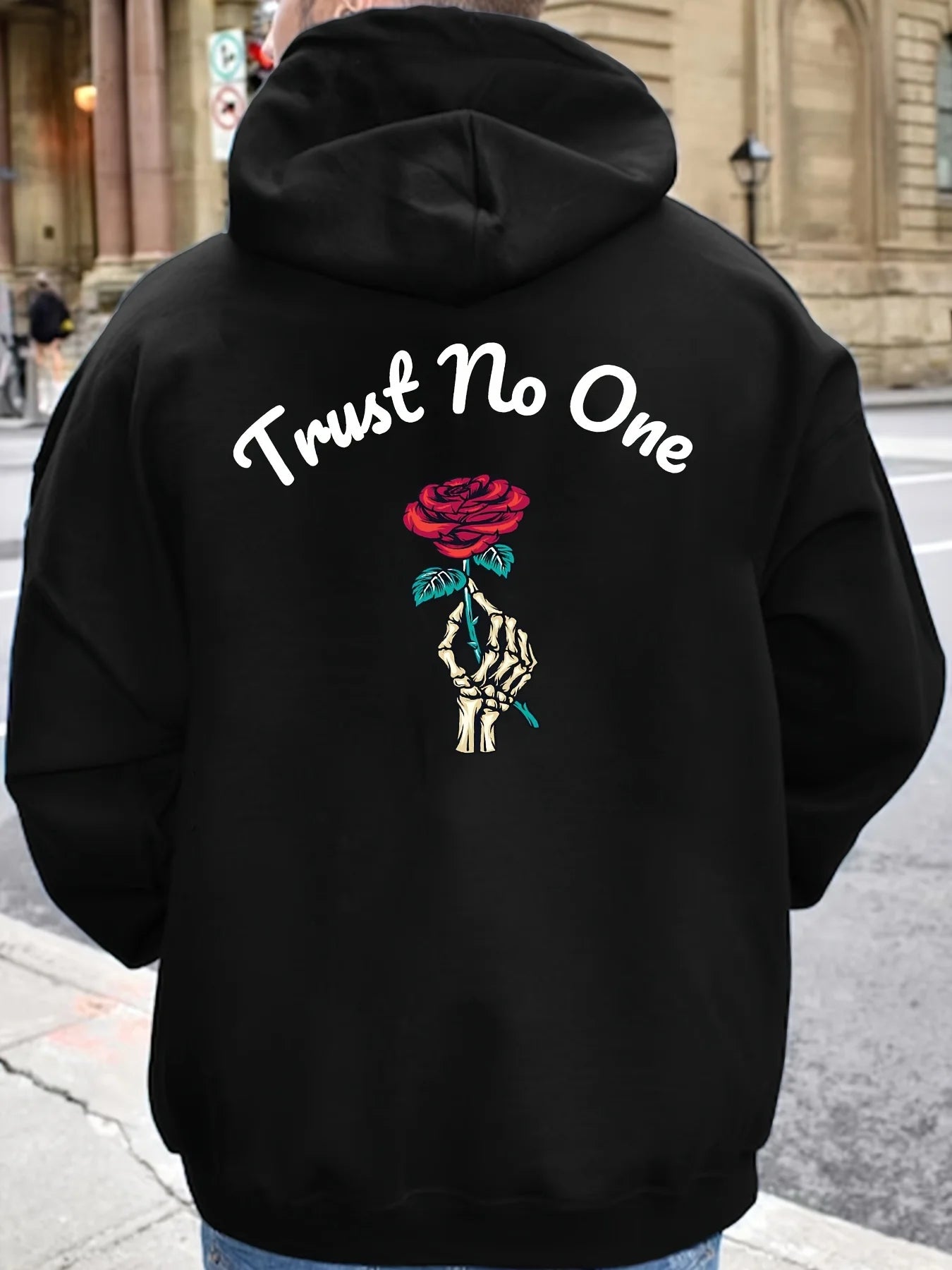 Rose Print Kangaroo Pocket Hoodie Casual Long Sleeve Hoodies Pullover Sweatshirt Relaxed Fit for Women Design in Vibrant Colors