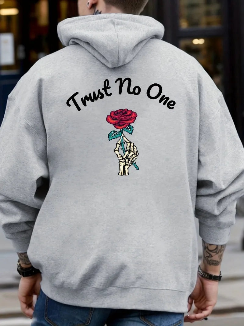 Rose Print Kangaroo Pocket Hoodie Casual Long Sleeve Hoodies Pullover Sweatshirt Relaxed Fit for Women Design in Vibrant Colors