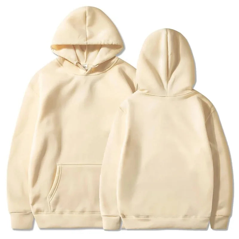 Fashion Casual Fleece Hoodies Men Wholesale Plain White Pullover Hoodie Unisex Cheap Sweatshirt With Hood Polerones Para Hombre