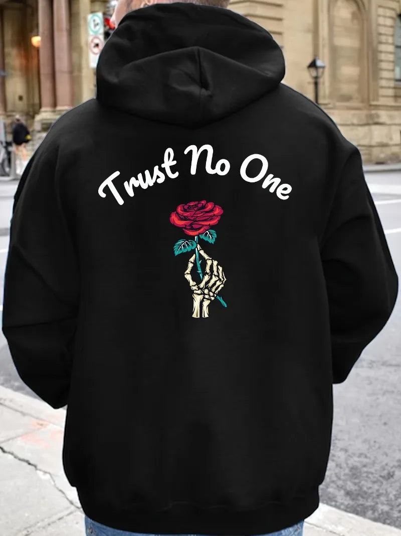 Rose Print Kangaroo Pocket Hoodie Casual Long Sleeve Hoodies Pullover Sweatshirt Relaxed Fit for Women Design in Vibrant Colors