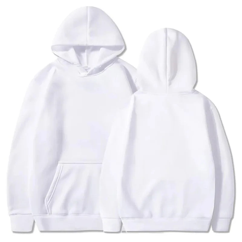 Fashion Casual Fleece Hoodies Men Wholesale Plain White Pullover Hoodie Unisex Cheap Sweatshirt With Hood Polerones Para Hombre