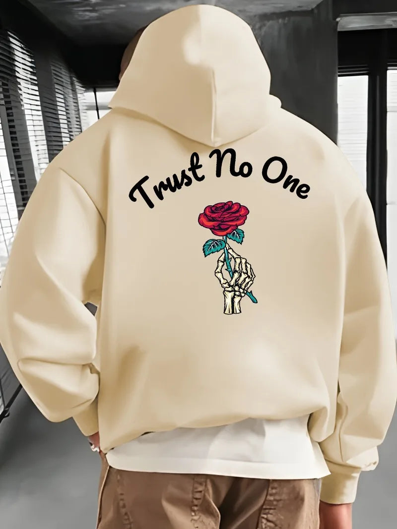Rose Print Kangaroo Pocket Hoodie Casual Long Sleeve Hoodies Pullover Sweatshirt Relaxed Fit for Women Design in Vibrant Colors